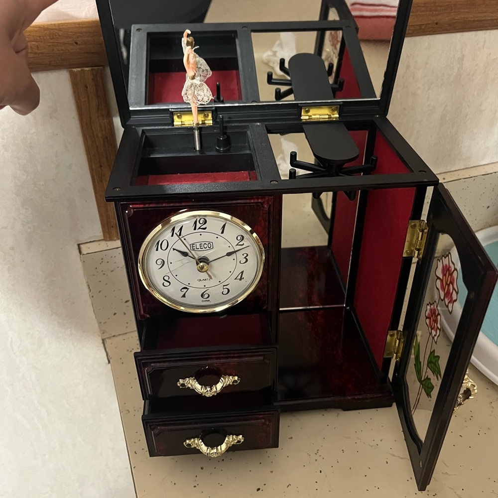 Jewelry Box with Clock